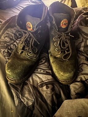 Brahma Black Leather Men’s Lace Up Steel Toe Boots Sz. 10.5